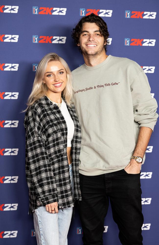 Riddle with her partner Taylor Fritz. Picture: Getty