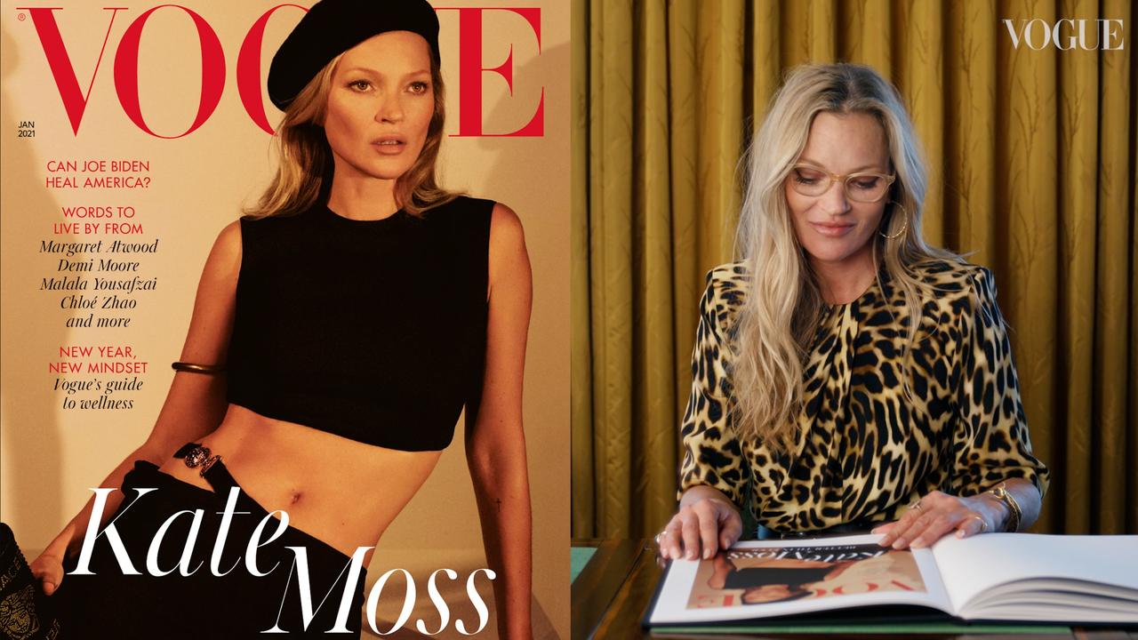 Moss has featured on the cover of British Vogue 43 times. Picture: British Vogue