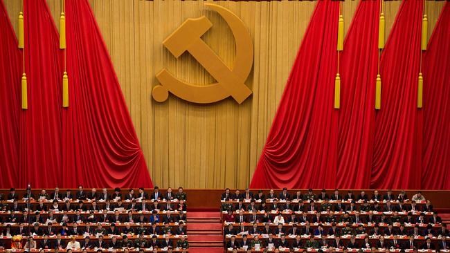 Delegates attend a previous Communist Party Congress at the Great Hall of the People in Beijing.