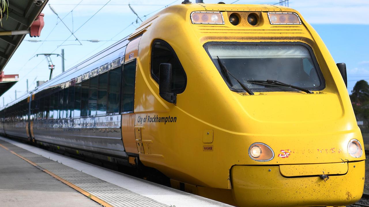 Christopher McGlinchy was fined after a disturbance saw him kicked off a train which was travelling to Brisbane. Picture: NCA NewsWire / Dan Peled