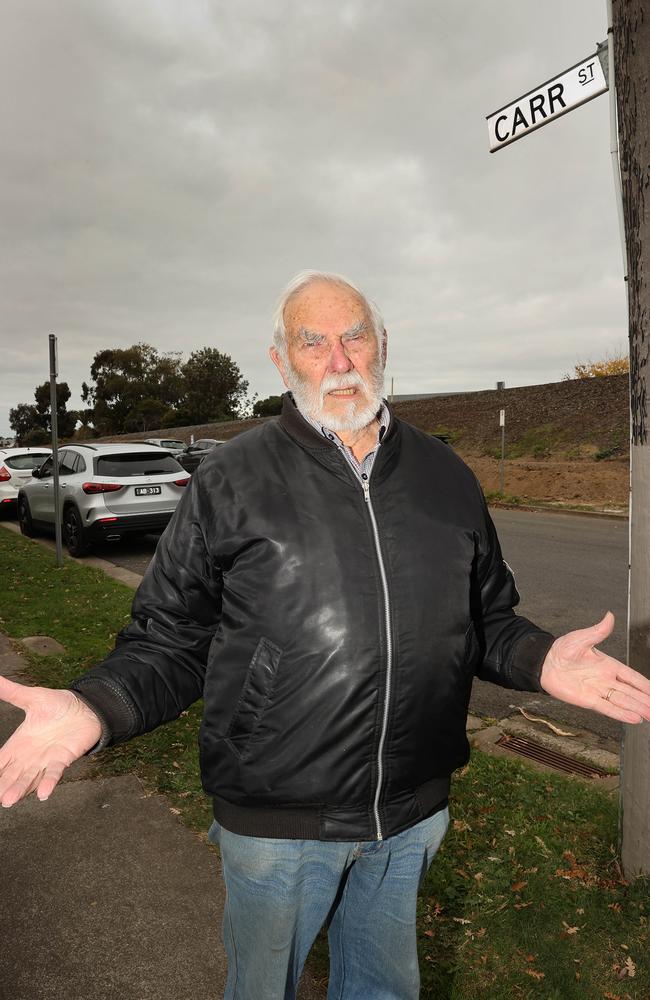 Geelong resident Peter Mackinlay is bewildered by the council's proposal to change the name of Carr St. Picture: Alison Wynd