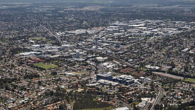 An aerial view of the Blacktown region.