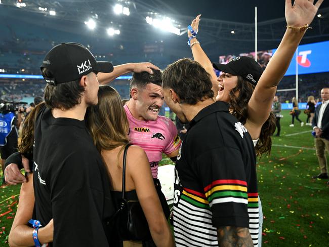 The Cleary family celebrate the Panthers' latest NRL title. Picture: NRL Photos