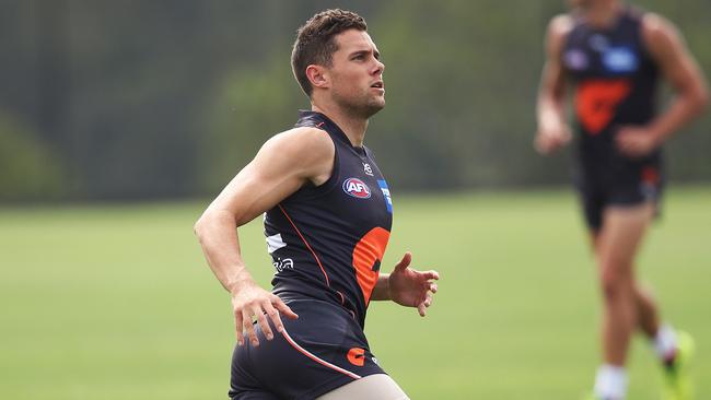 Josh Kelly at GWS training. Picture: Phil Hillyard