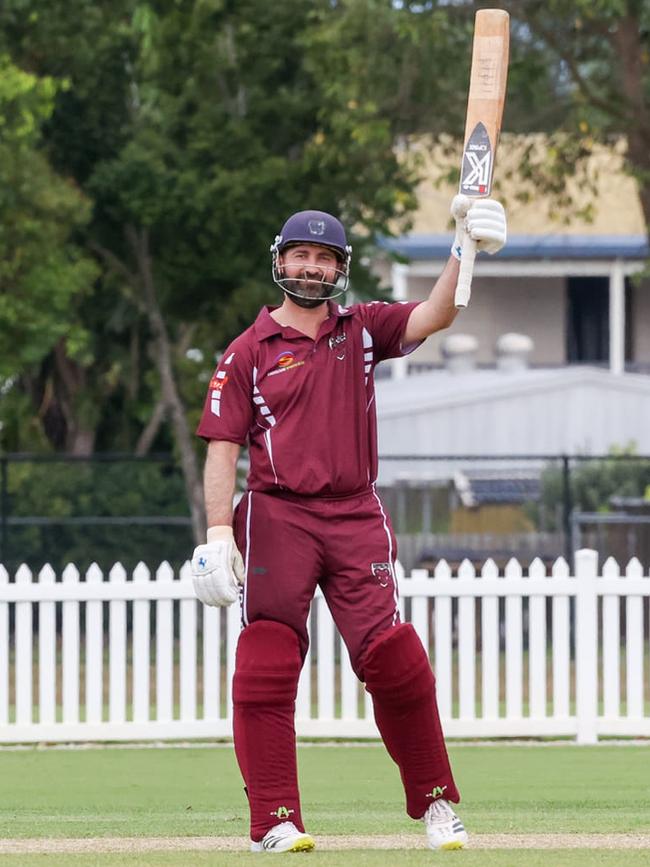 08/03/2023 - Caboolture star batter Glen Batticciotto is the main danger for Gympie Gold. Picture: Michael Cee photography