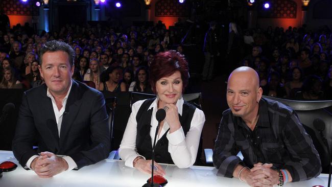 Judges Piers Morgan, Sharon Osbourne and Howie Mandel from America’s Got Talent. Picture: Supplied