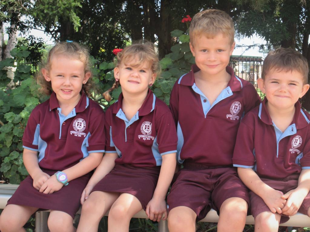 Coalstoun Lakes State School prep students Elka, Bryah, Dustin and Darcy.