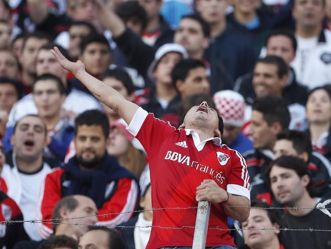 A River Plate fan rejoices..