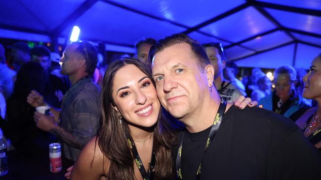 Mia Von Klein and Gary Chant at the Out 2 Lunch Festival 2025 on Saturday at Broadwater Parklands Southport for Gold Coast at Large. Picture, Portia Large.