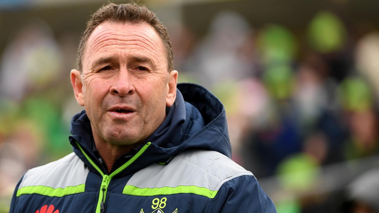 Ricky Stuart looks on during a Raiders game