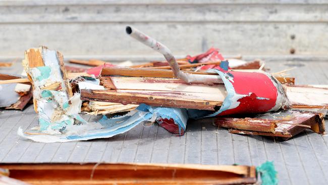 Debris was collected from along the beach. Pics Adam Head