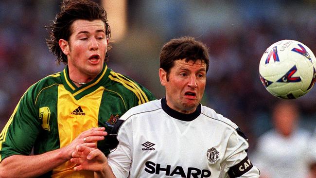 The Socceroos faced a touring Manchester United back in 1999.