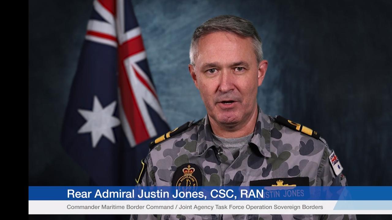 Australia's borders are closed to illegal migration, the head of Operation Sovereign Borders – Rear Admiral Justin Jones – tells people-smugglers.