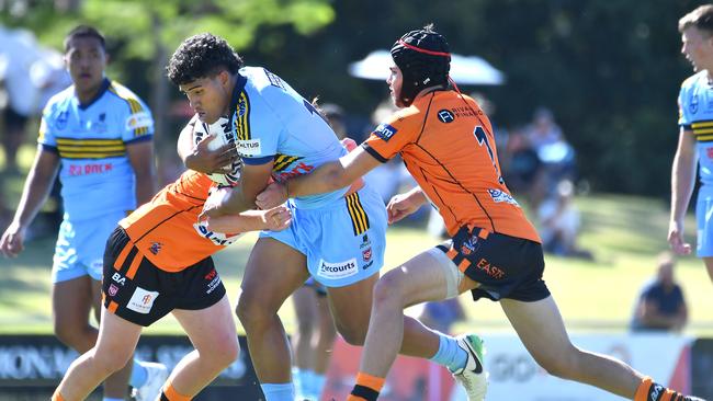 Norths player Lyncoln Cliffe Meninga Cup under 18s between Norths and Brisbane Tigers Saturday February 18, 2022. Picture, John Gass