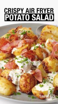 Crispy air fryer potato salad