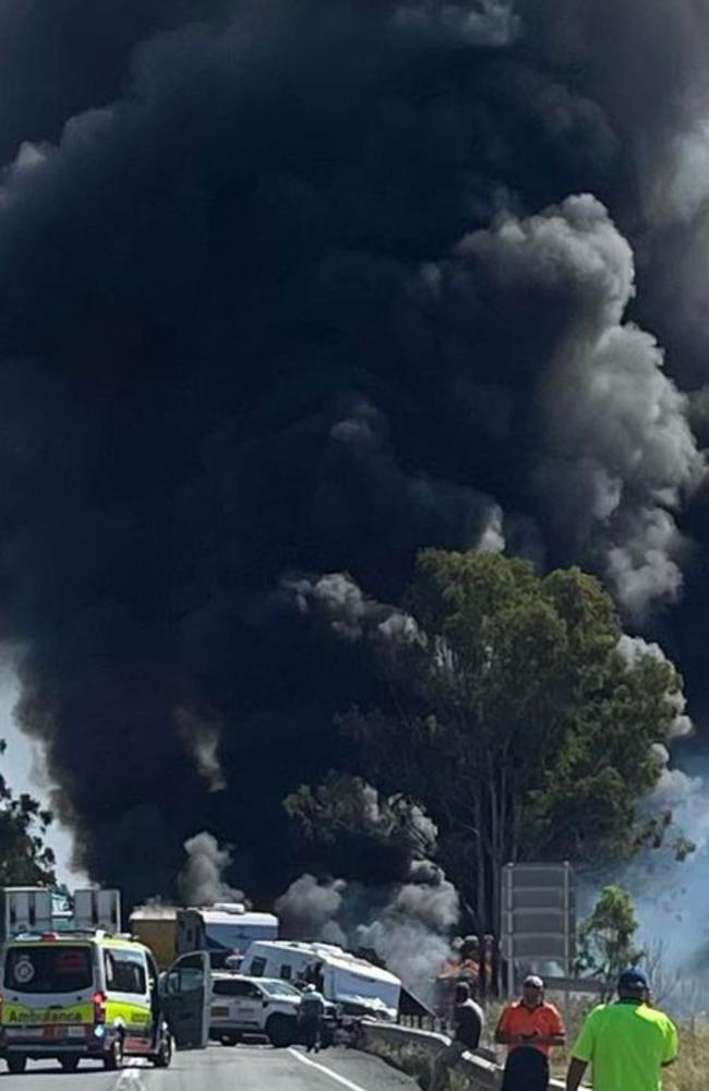 Crash on the Bruce Highway at Bajool on July 19, 2023. Picture: Supplied