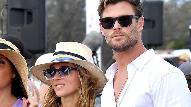 Chris Hemsworth and Elsa Pataky. Picture, John Gass