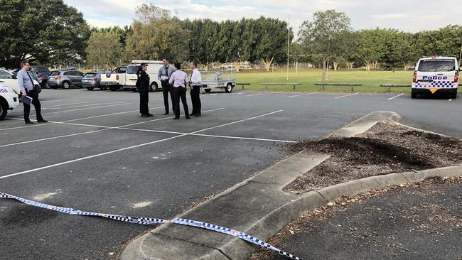 Scene of an alleged stabbing at Mudgeeraba on the Gold Coast. Picture: Amanda Robbemond