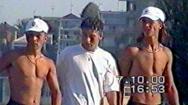 Mahmoud Chami, Belal Hajeid and Mohamed Ghanem in a screengrab from a police surveillance video.