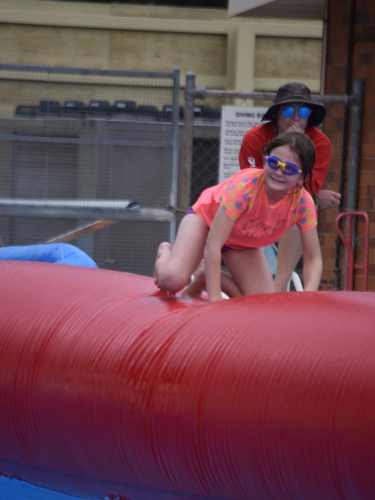 PARTY TIME: There were plenty of splatters and splashes at Dalby's pool party on Saturday.