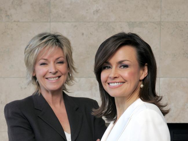 Long time friends Liz Hayes and Lisa Wilkinson when she first started on the Today show. Picture: Supplied.