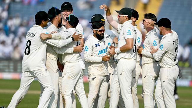 New Zealand won a Test series clean sweep over India. (Photo by Punit PARANJPE / AFP)