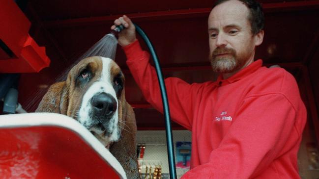 Jim Penman and dog Barney back in 1997. Picture: News Corp