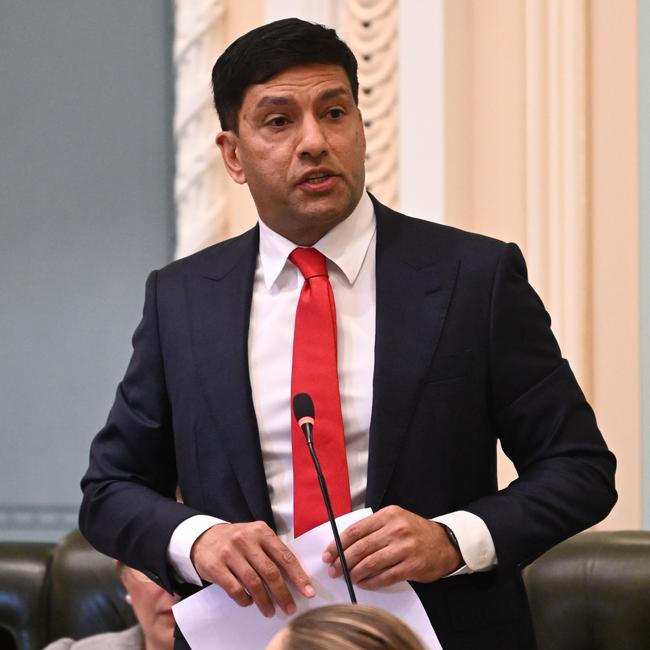 Lance McCallum during Question Time at Parliament House in Brisbane. Picture: Dan Peled / NewsWire