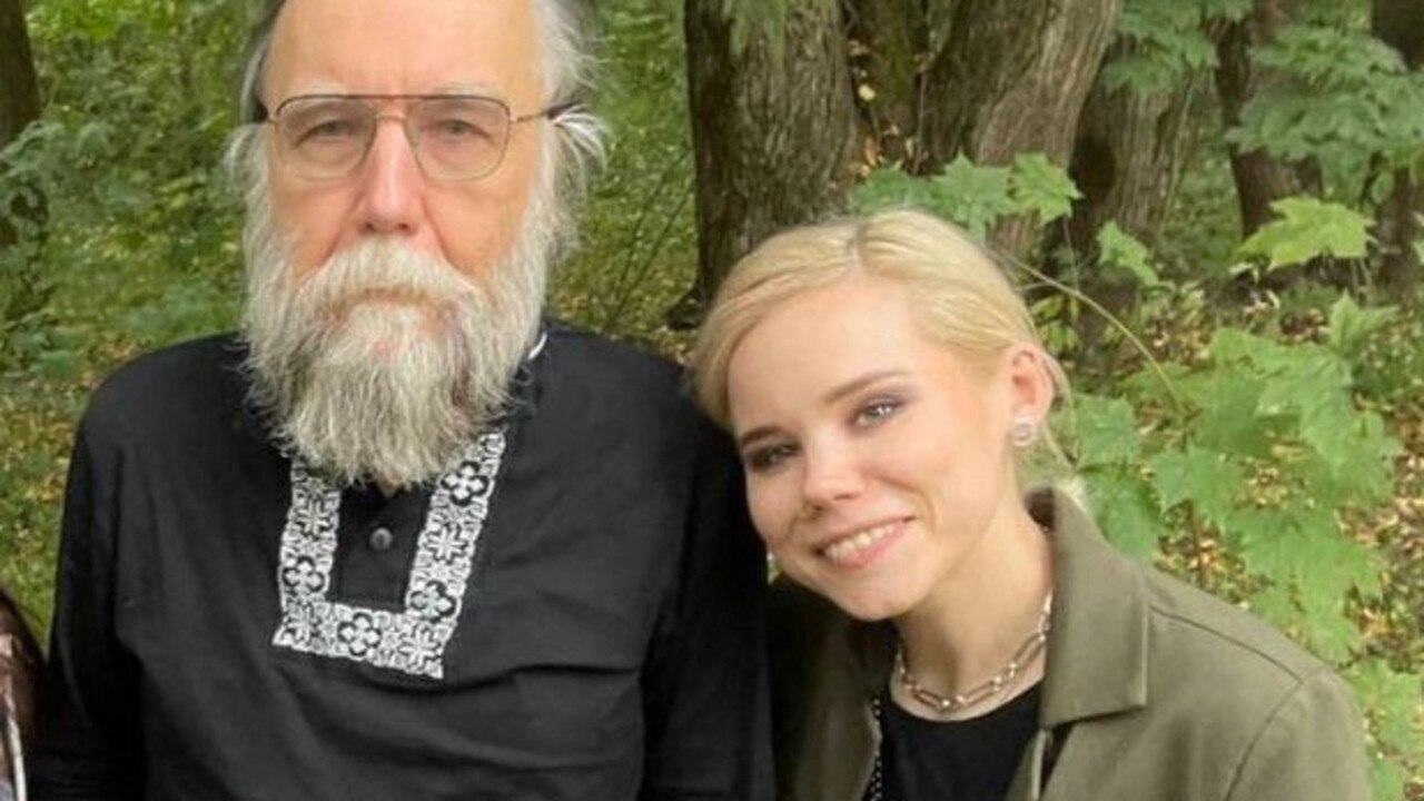 Daria Dugina (R) with her father Alekander Dugin, shared many of the same hard line views.