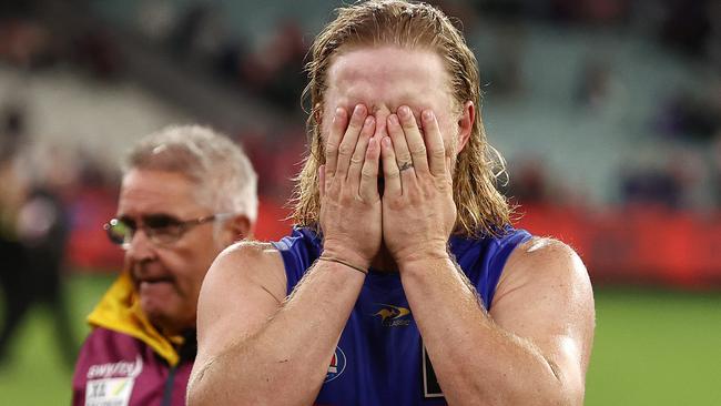 MELBOURNE. 23/06/2022..   AFL Round 15 .  Melbourne vs Brisbane at the MCG.  Daniel Rich of the Lions after tonights loss to Melbourne  . Photo by Michael Klein
