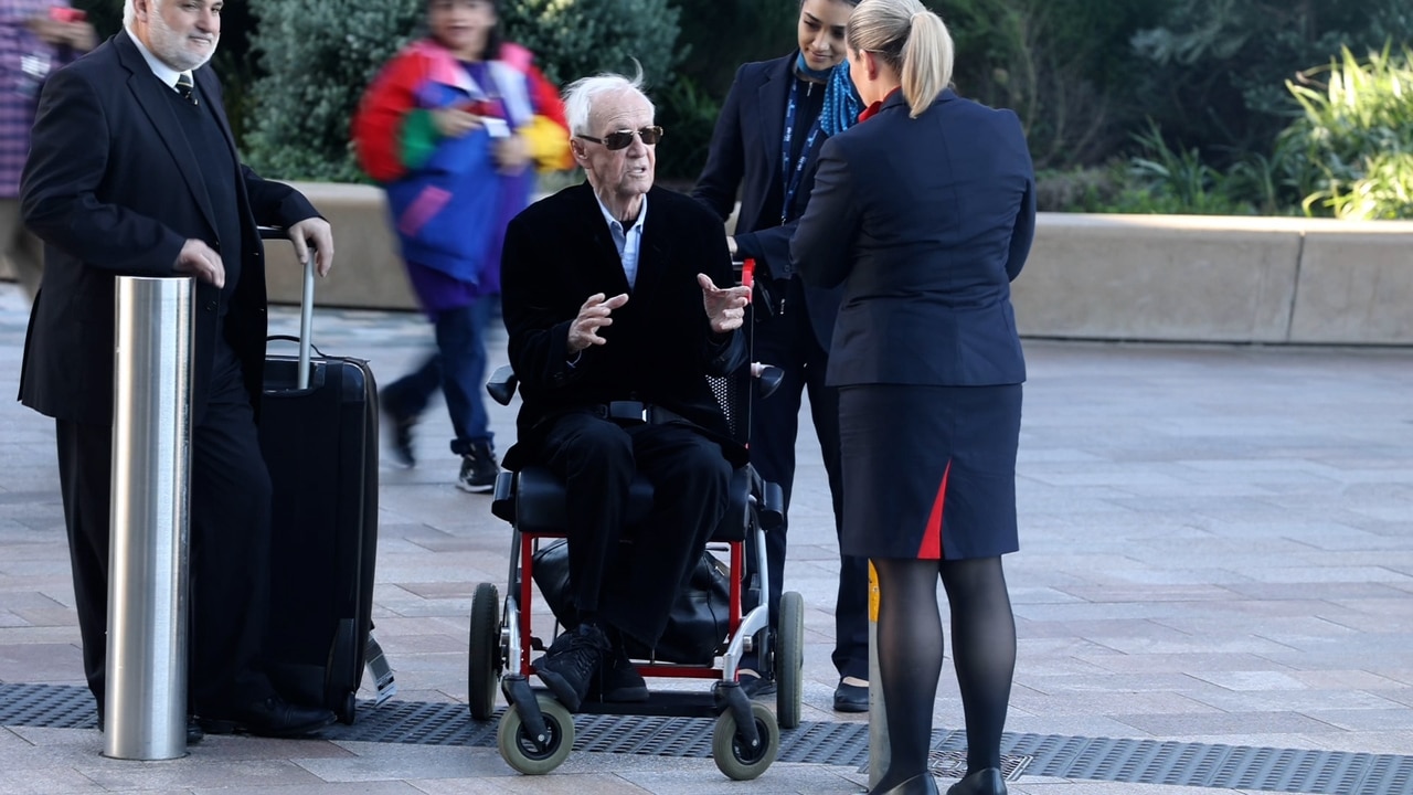 Paul Hogan spotted in a wheelchair