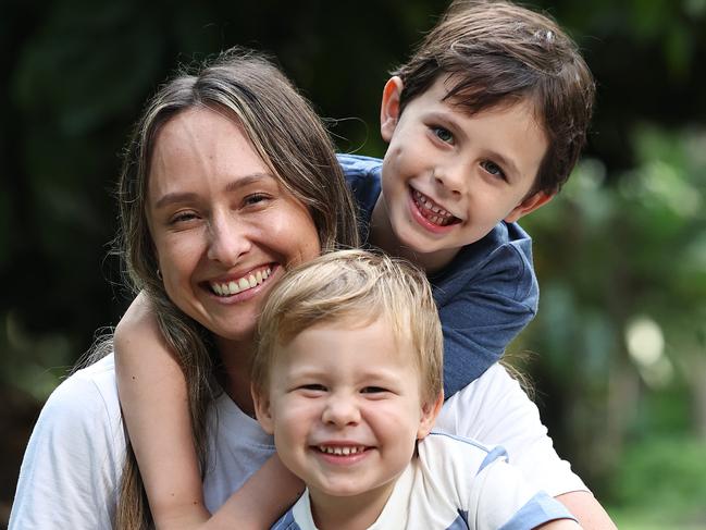 While Ms Cooper said she’s “exhausted all the time”, from raising two boys, the most rewarding aspect of being a parent is witnessing your child’s growth. Picture: Brendan Radke