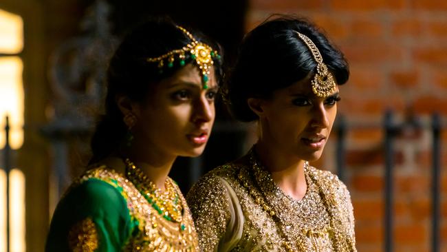 Priya Kansara stars as Ria Khan and Ritu Arya as her sister Lena in Nida Manzoor’s new film, Polite Society. Picture: Saima Khalid/2023 Focus Features