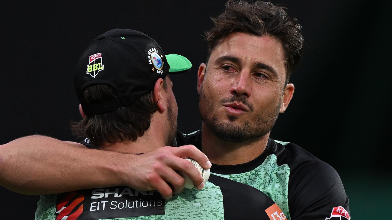 Veteran all-rounder Marcus Stoinis (right) has been named as Glenn Maxwell’s replacement to lead the Melbourne Stars in BBL 14. Picture: Steve Bell / Getty Images