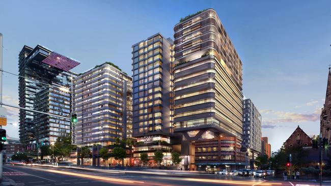 An artist’s impression of Four Points by Sheraton, Central Park being built on Broadway in the inner-city Sydney suburb of Chippendale.