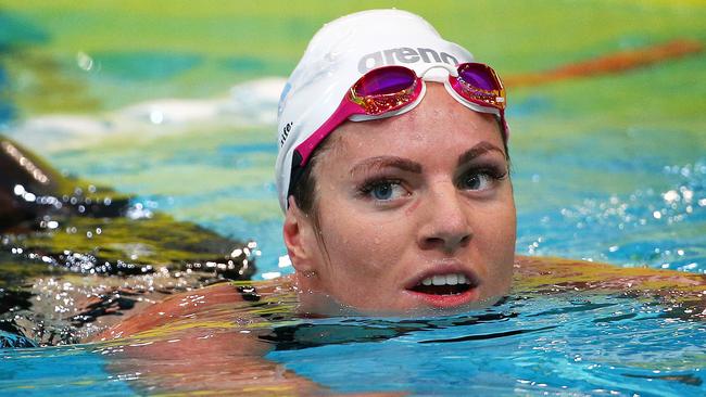 Emily Seebohm at the Brisbane Aquatic Centre last year. Picture: Liam Kidston