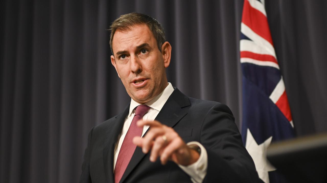 The mid-year budget update has revealed the total deficits over the next four years will increase by $21.8bn to $143.9bn, Treasurer Jim Chalmers revealed on Wednesday. Picture: NewsWire / Martin Ollman