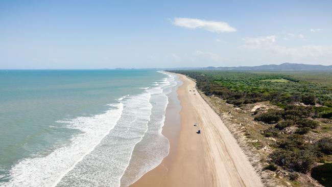 An aerial view of Farnborough Beach. Photo: Livingstone Shire Council.