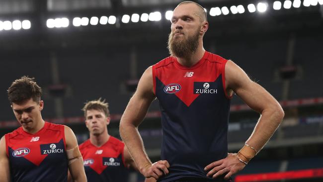 Max Gawn has tried his best, but the Demons just haven’t been able to put it together. Picture: AFL Photos/Getty Images