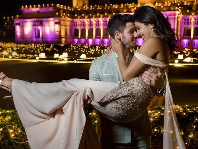 Nick Jonas and Priyanka Chopra at one of their wedding celebrations. Picture: Instagram