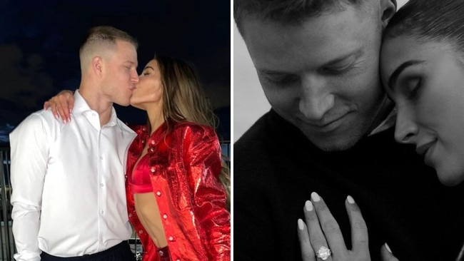 Christian McCaffrey proposes to Olivia Culpo