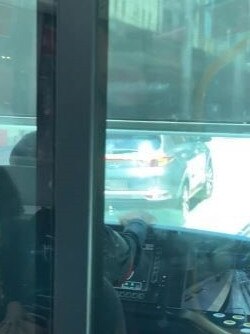 The driver then seemingly parked the car on the side of the tracks. Picture: Reddit