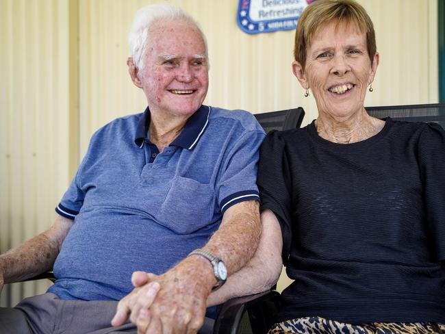 Neil Pratt and wife Pamela Pratt. Picture: Heidi Petith