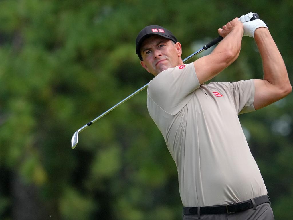 Adam Scott is searching for form ahead of his return to Australia. Picture: Yoshimasa Nakano/Getty Images