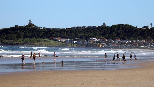 Seven Mile Beach looking south to Lennox Head. Picture: Richard Gosling