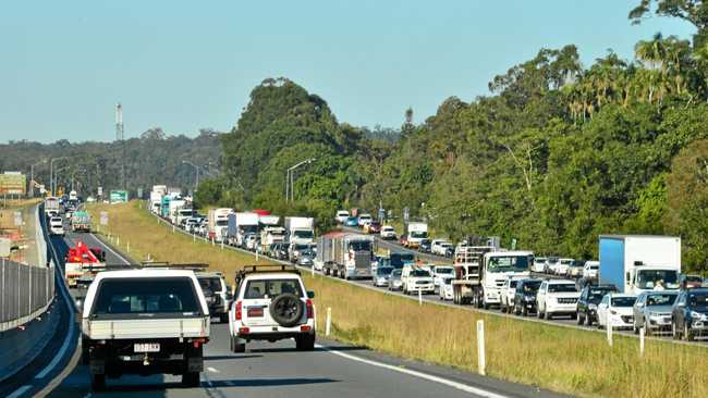 CLEAR THE COMMUTE: Traffic congestion on the Bruce Highway. Picture: John McCutcheon