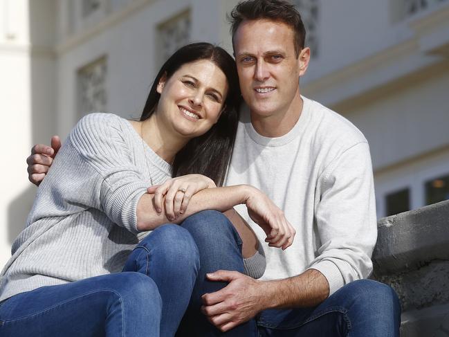 Jessica and Matt Shirvington live in Mosman. Picture: John Appleyard