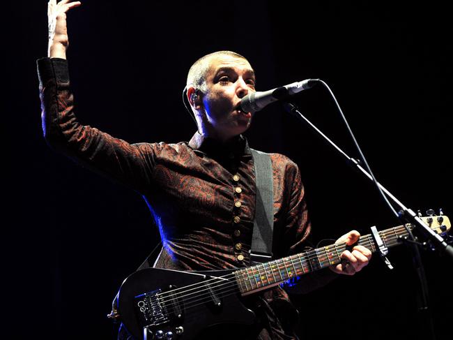 Sinead O'Connor on stage in Lorient, western of France during the Inter-Celtic Festival of Lorient. Picture: AFP.