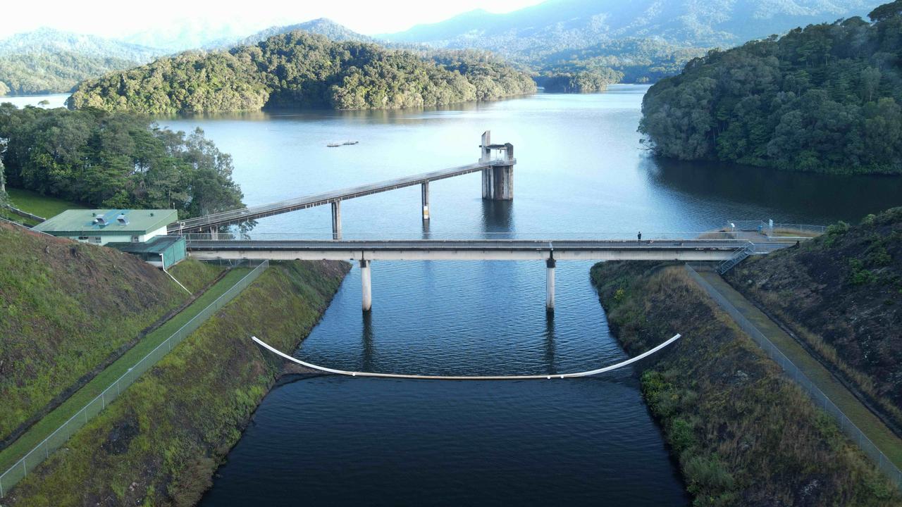 The Copperlode Dam, also known as Lake Morris, is the City of Cairns' main water supply, spilling over into Freshwater Creek in the Redlynch Valley. Picture: Brendan Radke