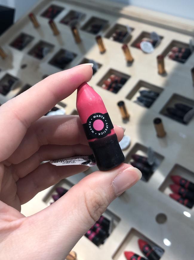 There’s ‘naked’ make-up available too such as this wax coated lipstick that you can slide into any old lipstick holder you have. Picture: Supplied